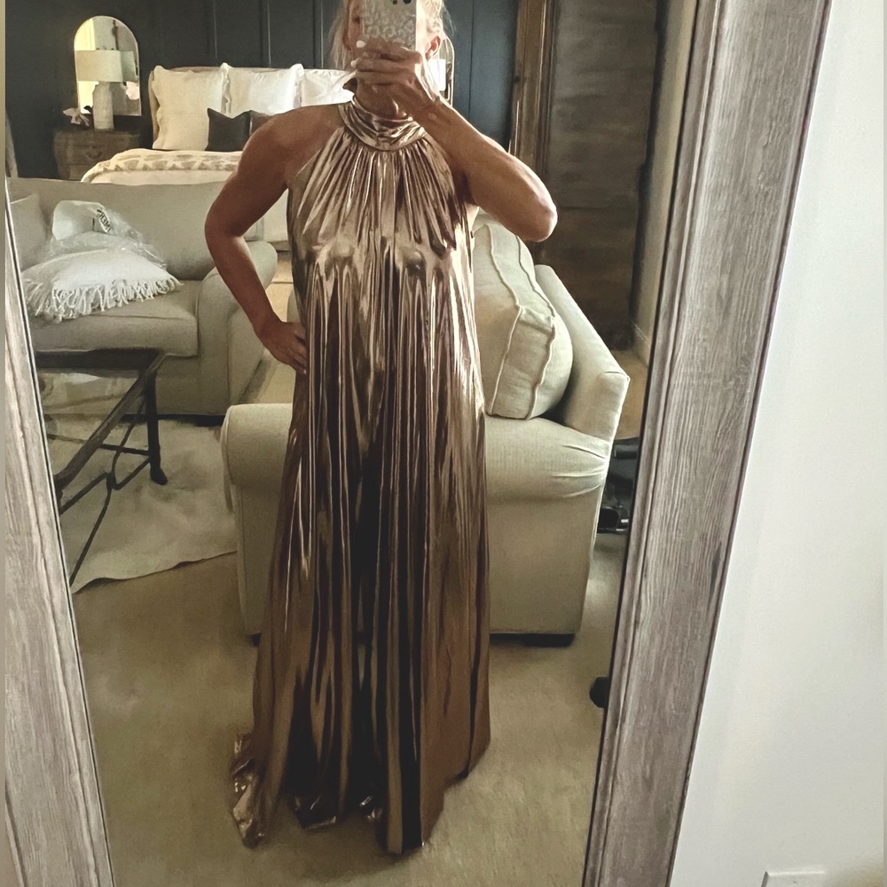 fab'rik Copper Metallic Jumpsuit